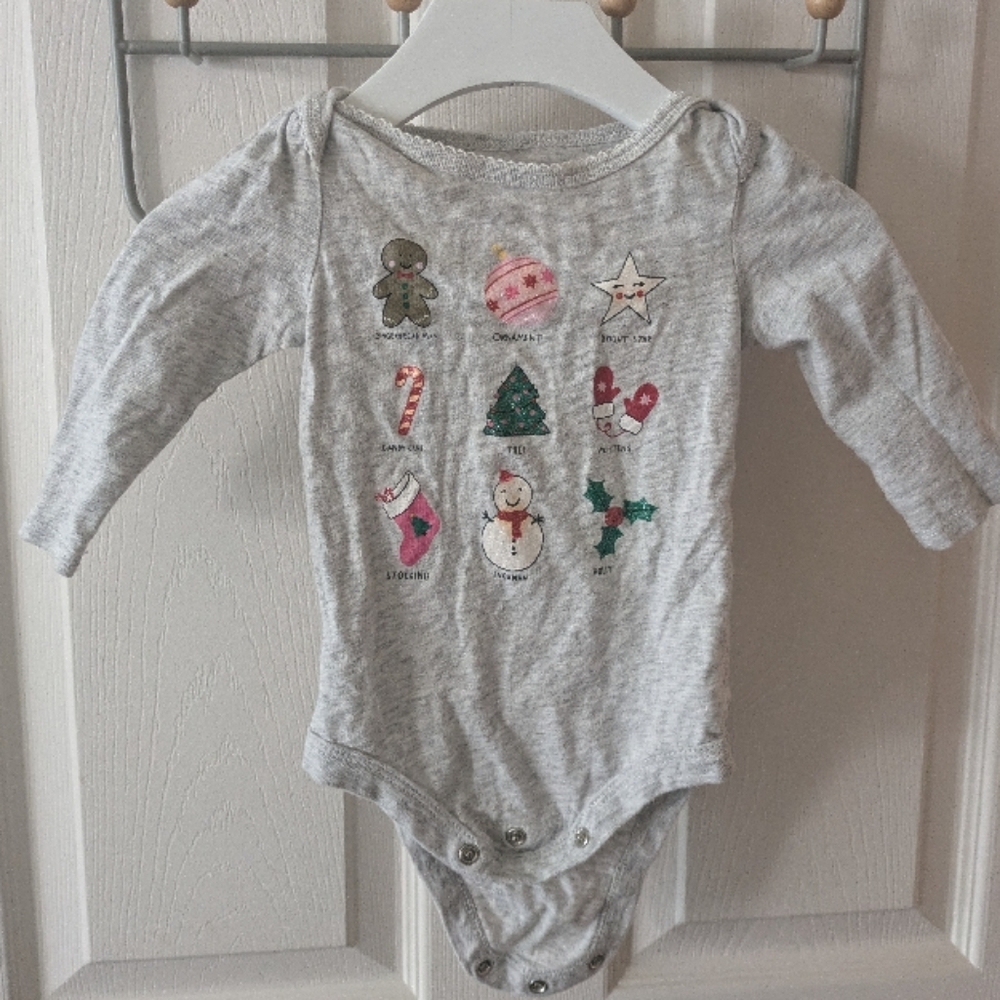 Holiday Themed Gray Kids One Piece